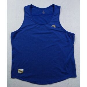 Tracksmith Tank Top Womens Size Large Blue Stretch Running Round Neck Activewear